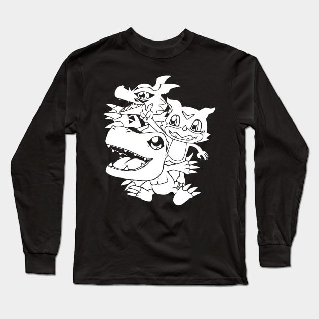 agumon veemon guilmon Long Sleeve T-Shirt by DeeMON